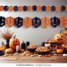 GUIRLANDE EN PAPIER TETES DE CITROUILLE NOIR ET ORANGE 22 CM X 3 M