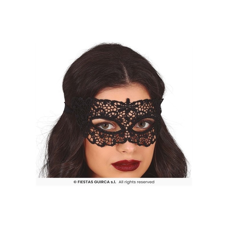 MASQUE LOUP NOIR DENTELLE BRODEE MASQUE LOUP NOIR DENTELLE BRODEE