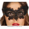 MASQUE LOUP NOIR DENTELLE BRODEE PAPILLON
