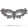 MASQUE LOUP NOIR DENTELLE BRODEE PAPILLON