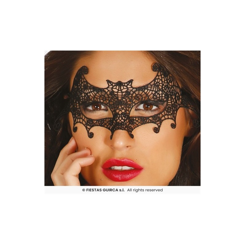 MASQUE LOUP NOIR DENTELLE BRODEE CHAUVE SOURIS MASQUE LOUP NOIR DENTELLE BRODEE CHAUVE SOURIS