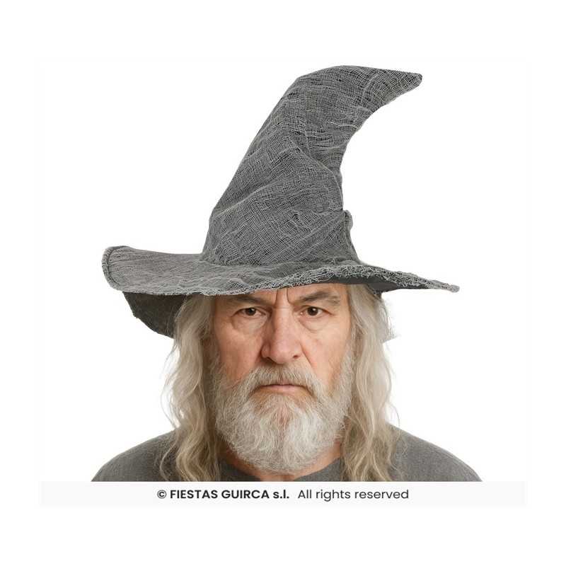 CHAPEAU DE MAGICIEN OU SORCIERE GRIS OU GANDALF