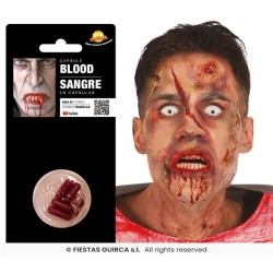 CAPSULE DE FAUX SANG MAQUILLAGE BLESSURE HALLOWEEN