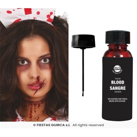 FAUX SANG DENSE AVEC BROSSE MAQUILLAGE BLESSURE HALLOWEEN