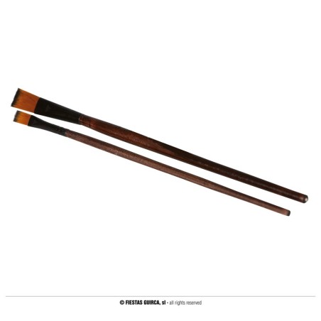 2 PINCEAUX PLATS A MAQUILLAGE