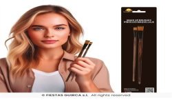 2 PINCEAUX PLATS A MAQUILLAGE