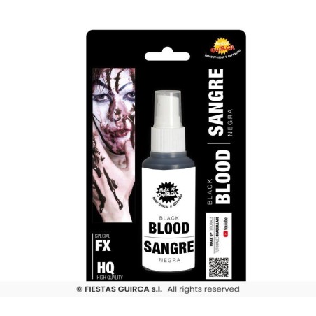 SPRAY FAUX SANG COAGULE NOIR MAQUILLAGE BLESSURE HALLOWEEN