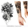 TATOUAGE ROSES NOIRES 30 X 14 CM