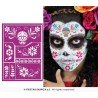 POCHOIR POUR MAQUILLAGE CATRINA HALLOWEEN 14 X 20 CM 