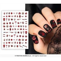 AUTOCOLLANT OU STICKER POUR LES ONGLES HALLOWEEN SANG