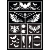 POCHOIR POUR MAQUILLAGE VAMPIRE HALLOWEEN 14 X 20 CM  POCHOIR POUR MAQUILLAGE VAMPIRE HALLOWEEN 14 X 20 CM