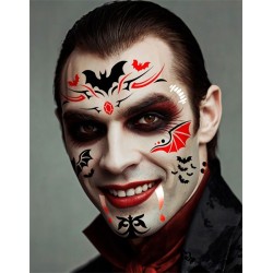 POCHOIR POUR MAQUILLAGE VAMPIRE HALLOWEEN 14 X 20 CM 