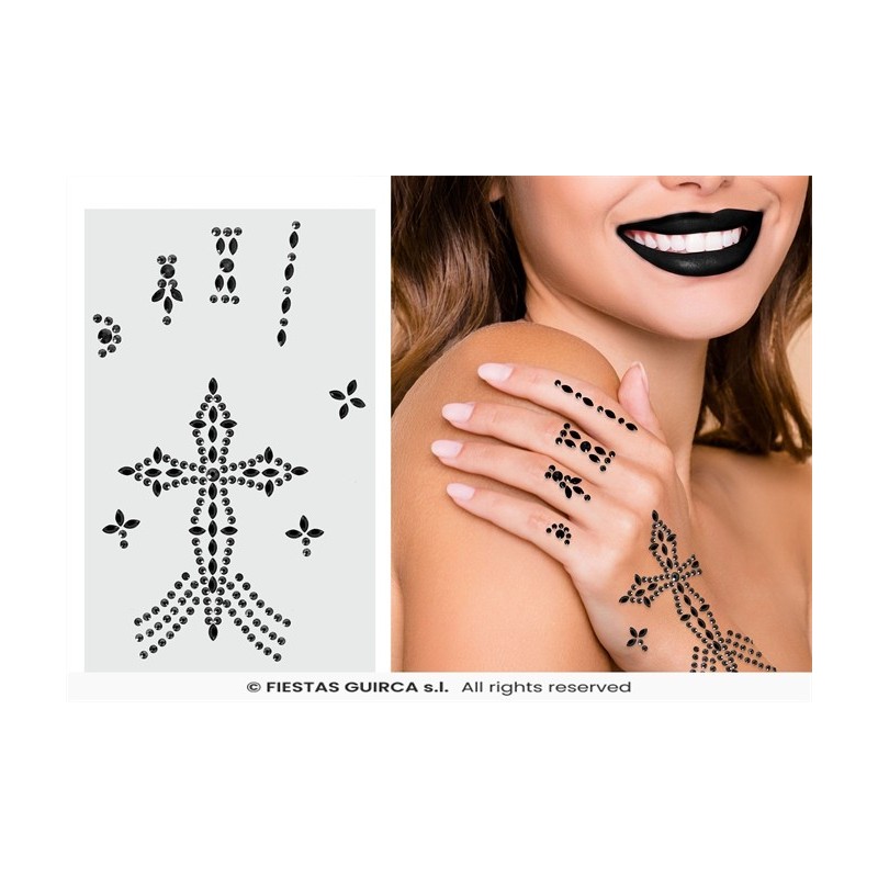 BIJOUX DE MAINS CROIX EN STRASS 11 X 18 CM BIJOUX DE MAINS CROIX EN STRASS 11 X 18 CM