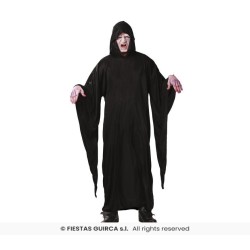 DEGUISEMENT  TUNIQUE NOIRE A CAPUCHE ADULTE TAILLE UNIQUE