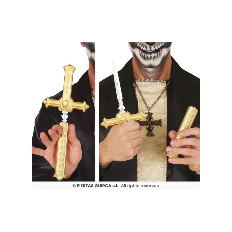 POIGNARD CACHE DANS UNE CROIX POIGNARD CACHE DANS UNE CROIX