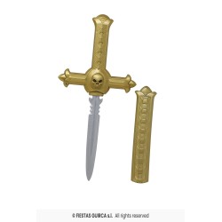 POIGNARD CACHE DANS UNE CROIX