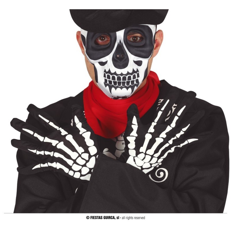 GANTS MAINS DE SQUELETTE COURTS GANTS MAINS DE SQUELETTE COURTS