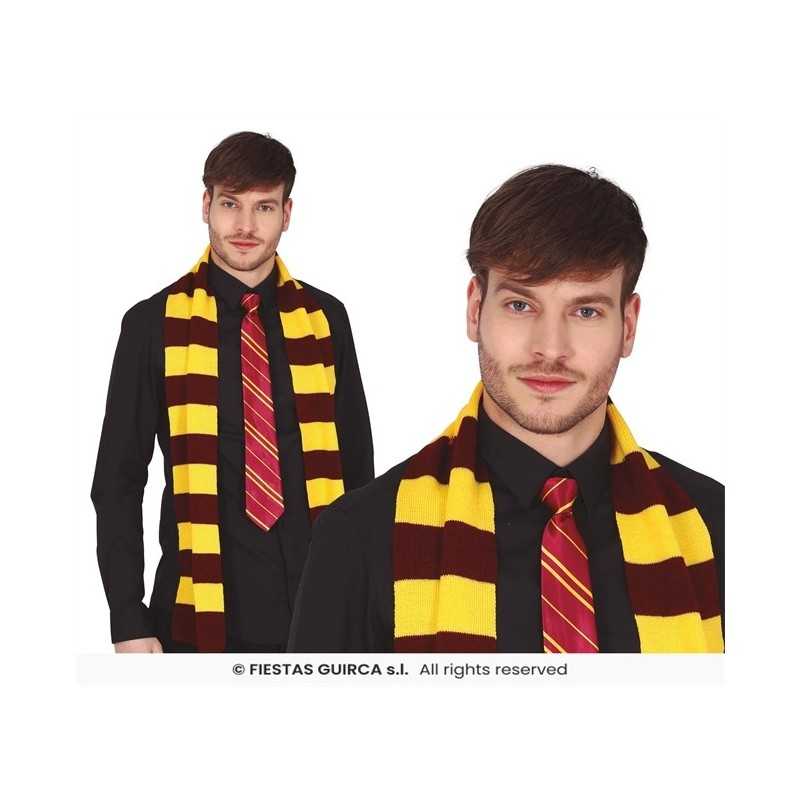 ECHARPE ETUDIANT SORCIER HARRY JAUNE ET BORDEAU