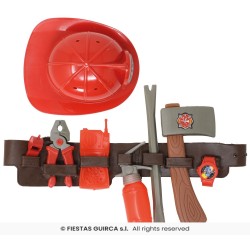 CEINTURE ENFANT DE POMPIER AMERICAIN AVEC OUTILS