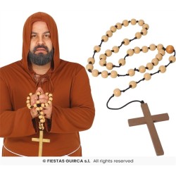 CHAPELET EN BOIS 90 CM POUR MOINE OU CURE