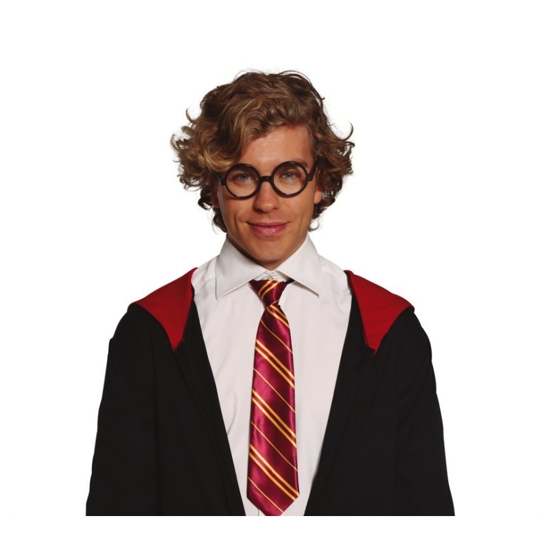 CRAVATE ETUDIANT EN MAGIE OU SORCIER HARRY BORDEAU RAYE JAUNE OR CRAVATE ETUDIANT EN MAGIE OU SORCIER HARRY BORDEAU RAYE JAUNE OR