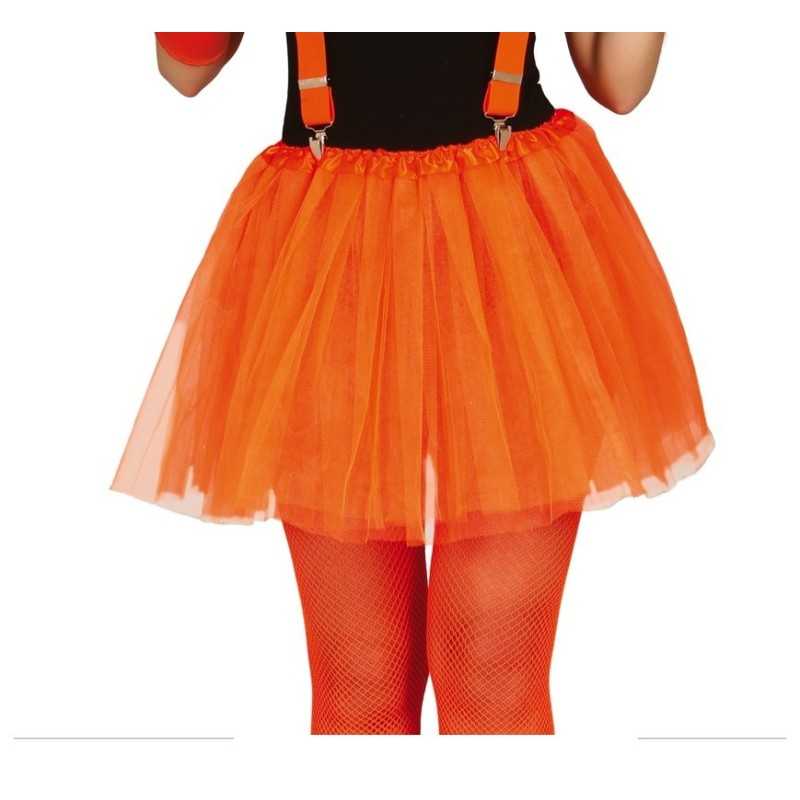 TUTU ADULTE ORANGE NEON OU FLUO 40 CM