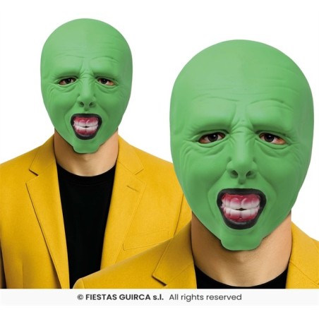 MASQUE DE MECHANT VERT EN LATEX