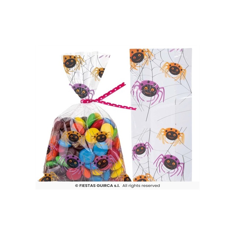 20 SACHETS EN PLASTIQUE ARAIGNEES HALLOWEEN 28 X 13 CM 20 SACHETS EN PLASTIQUE ARAIGNEES HALLOWEEN 28 X 13 CM