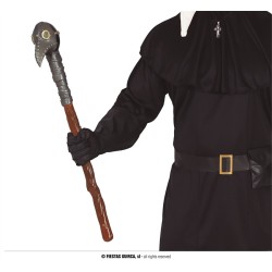 CANNE OU BATON TETE DOCTEUR DE LA PESTE 70 CM DEMONTABLE