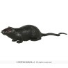 DECORATION RAT NOIR EN LATEX 10 CM 