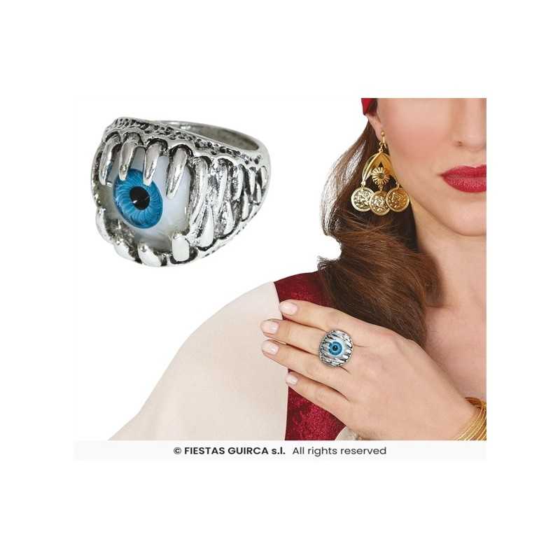 BAGUE OEIL METAL ARGENT