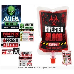 4 POCHES  DE FAUX SANG MEDICAL 200 ML 