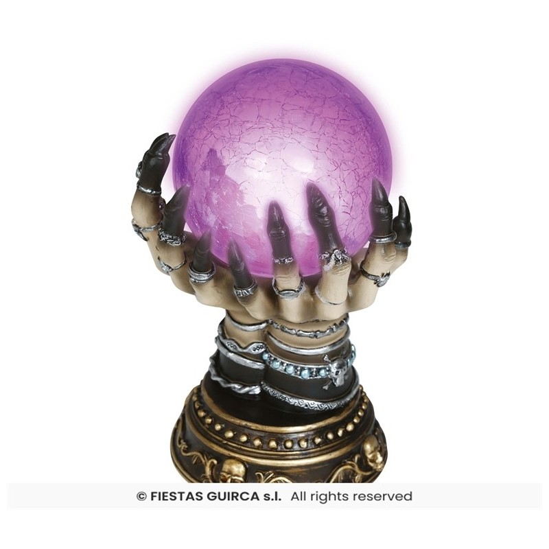 BOULE DE CRISTAL LUMINEUSE POUR VOYANTE EN CERAMIQUE 23 CM BOULE DE CRISTAL LUMINEUSE POUR VOYANTE EN CERAMIQUE 23 CM