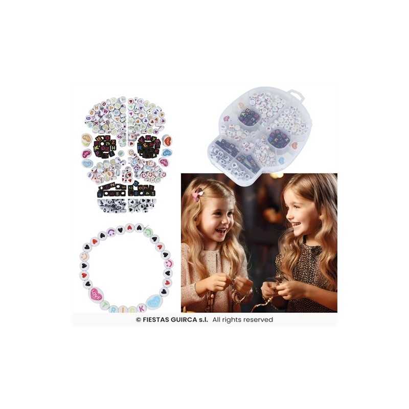 COFFRET DE 270 PIECES POUR BRACELETS HALLOWEEN BOITE CRANE DIY