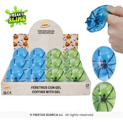 POT DE SLIME EN FORME D'OEUF AVEC ARAIGNEE 6 CM