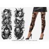 COLLANT EFFET TATOUAGE VAMPIRE JOKER ET MALEFIQUE TAILLE ADULTE