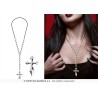 COLLIER CHAPELET EN METAL AVEC CROIX POUR MOINE OU CURE COLLIER CHAPELET EN METAL AVEC CROIX POUR MOINE OU CURE