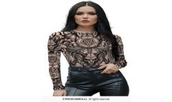 T-SHIRT OU BODY EFFETS TATOUAGES ADULTE TAILLE 42-44