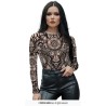 T-SHIRT OU BODY EFFETS TATOUAGES ADULTE TAILLE 38-40