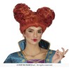 PERRUQUE DAME DE COEUR CHEVEUX ROUX FRISES 2 CHIGNONS