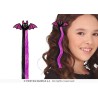MECHE CHEVEUX VIOLETS ET NOIRS SUR PEIGNE AVEC CHAUVE SOURIS
