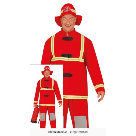 DEGUISEMENT POMPIER ROUGE TAILLE XXL OU 56-58