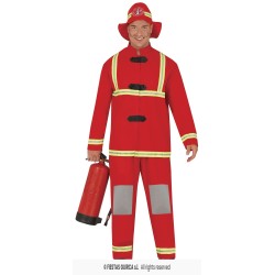 DEGUISEMENT POMPIER ROUGE TAILLE XL OU 54-56