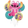 BOUQUET DE 5 BALLONS METALLIQUES STITCH ET ANGEL BOUQUET DE 5 BALLONS METALLIQUES STITCH ET ANGEL