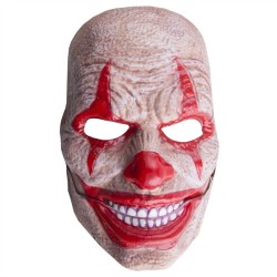MASQUE DE CLOWN HORREUR HALLOWEEN AVEC BOUCHE ARTICULEE EN PLASTIQUE RIGIDE
