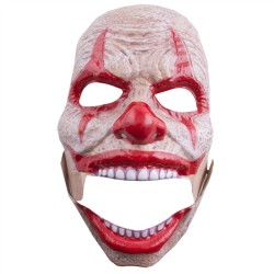 MASQUE DE CLOWN HORREUR HALLOWEEN AVEC BOUCHE ARTICULEE EN PLASTIQUE RIGIDE