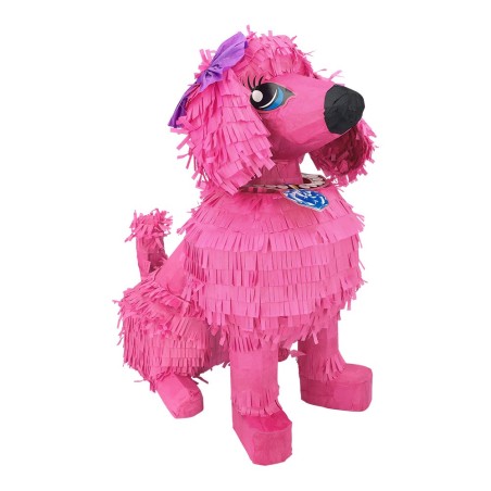 PINATA CHIEN CANICHE ROSE A TAPER