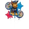 BOUQUET DE 5 BALLONS METALLIQUES PAT PATROUILLE CHASE