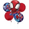 BOUQUET DE 5 BALLONS METALLIQUES SPIDEY BOUQUET DE 5 BALLONS METALLIQUES SPIDEY