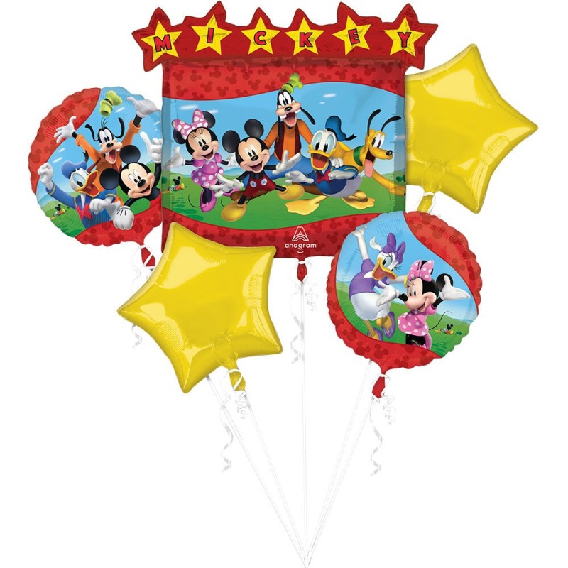 BOUQUET DE 5 BALLONS METALLIQUES MICKEY ET SES AMIS BOUQUET DE 5 BALLONS METALLIQUES MICKEY ET SES AMIS
